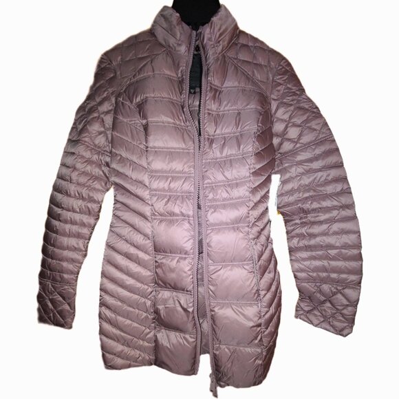 NWT GUESS Marciano QUILTED DOWN Natasha XS Mauve Puffer Jacket Coat - Picture 11 of 16